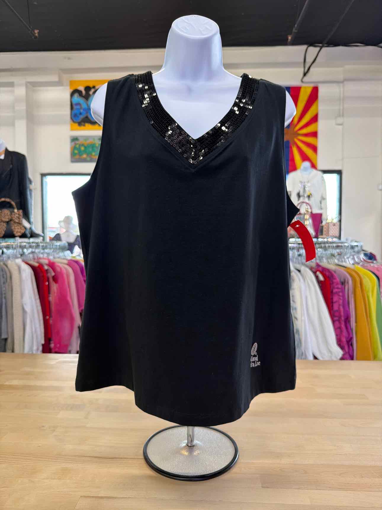 The Signature Collection Size XL Black Preloved Sleeveless