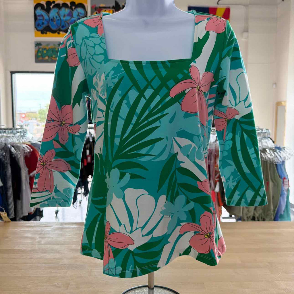 Boston Proper Size S Green Preloved Blouse LS