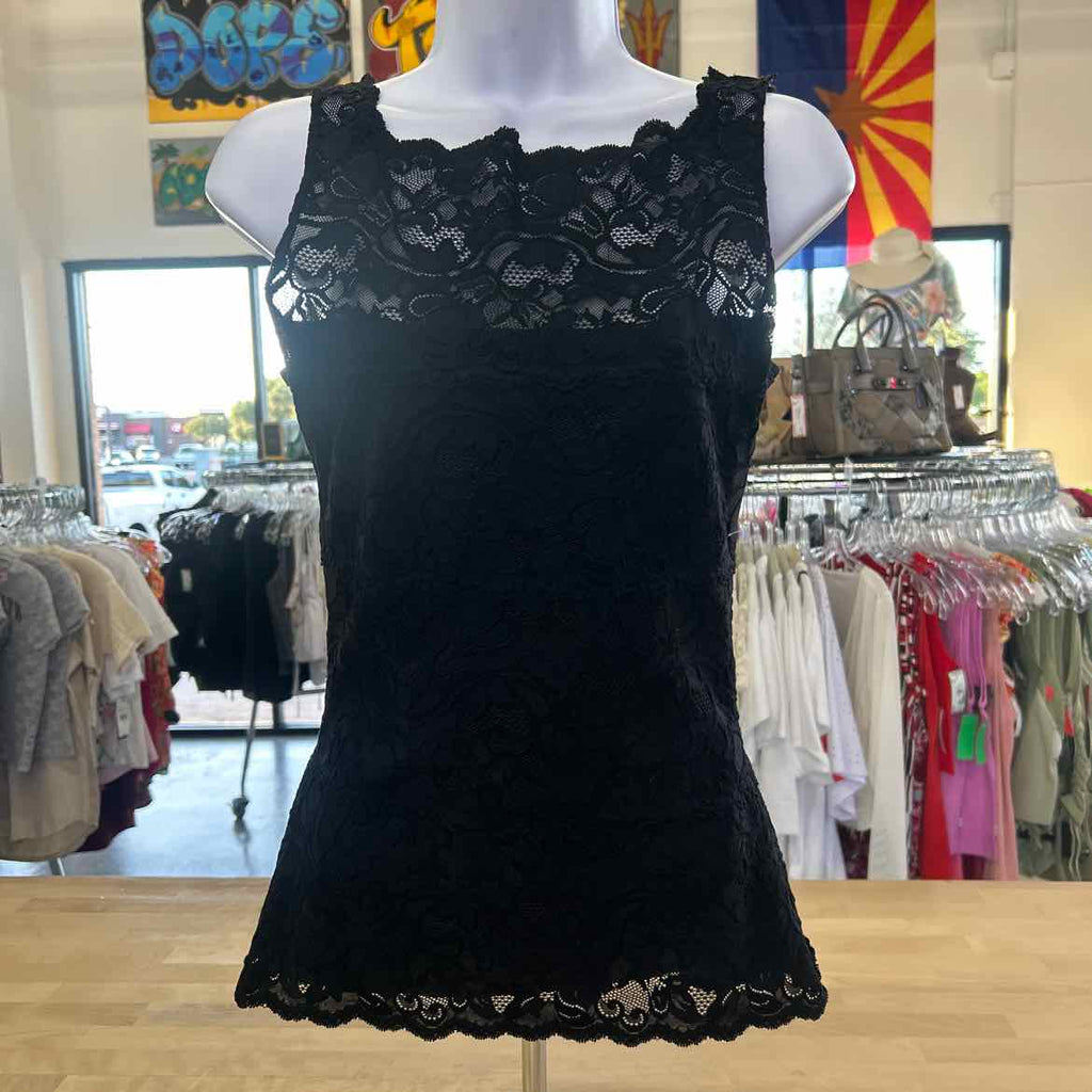 Spanx Size M Black Lace Preloved Tank