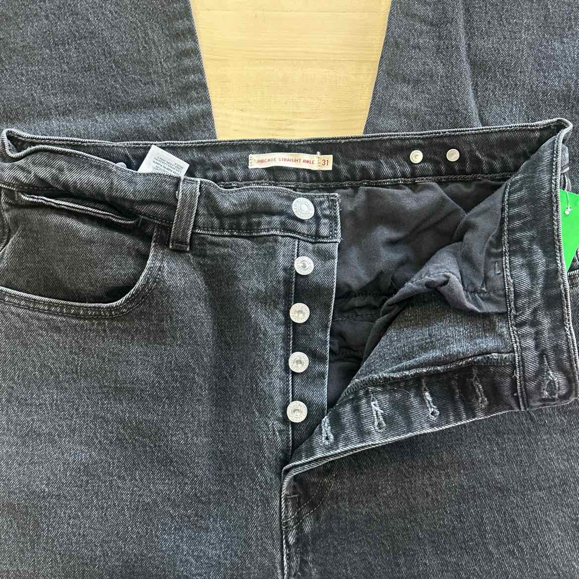 Levi's Size 31 Black Denim Preloved Jeans