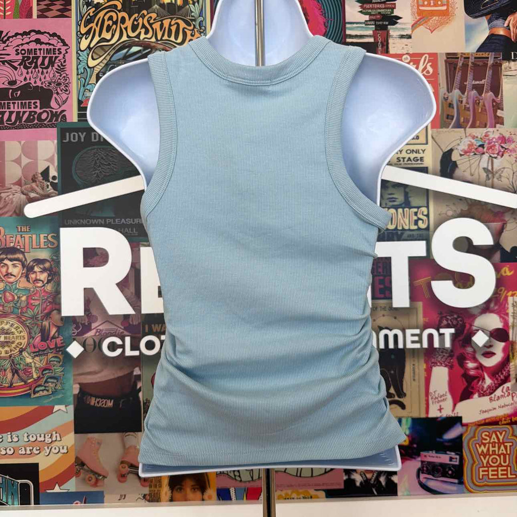 Rebellious One Size XS Side Ruched Muscle Tank Top