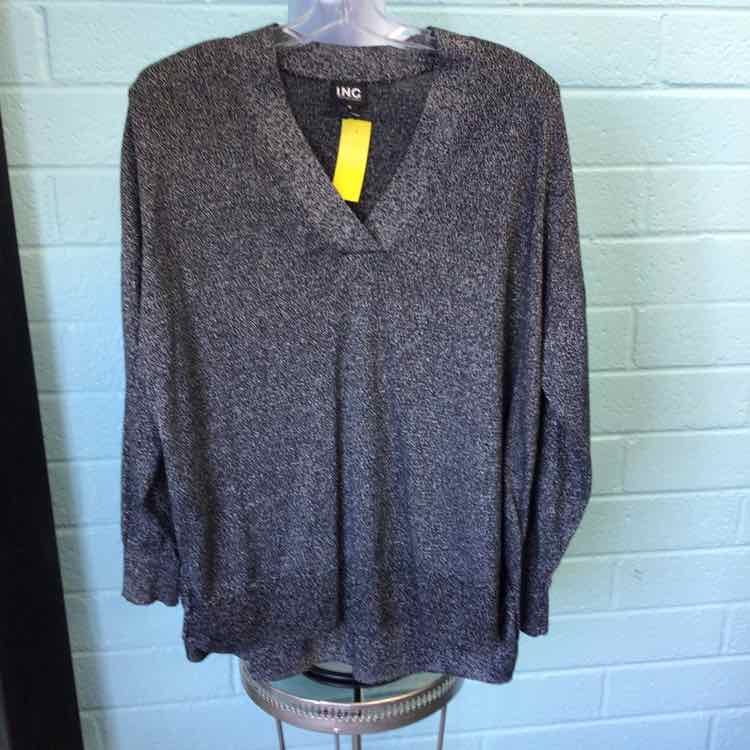 INC Size ox black metallic Sweater