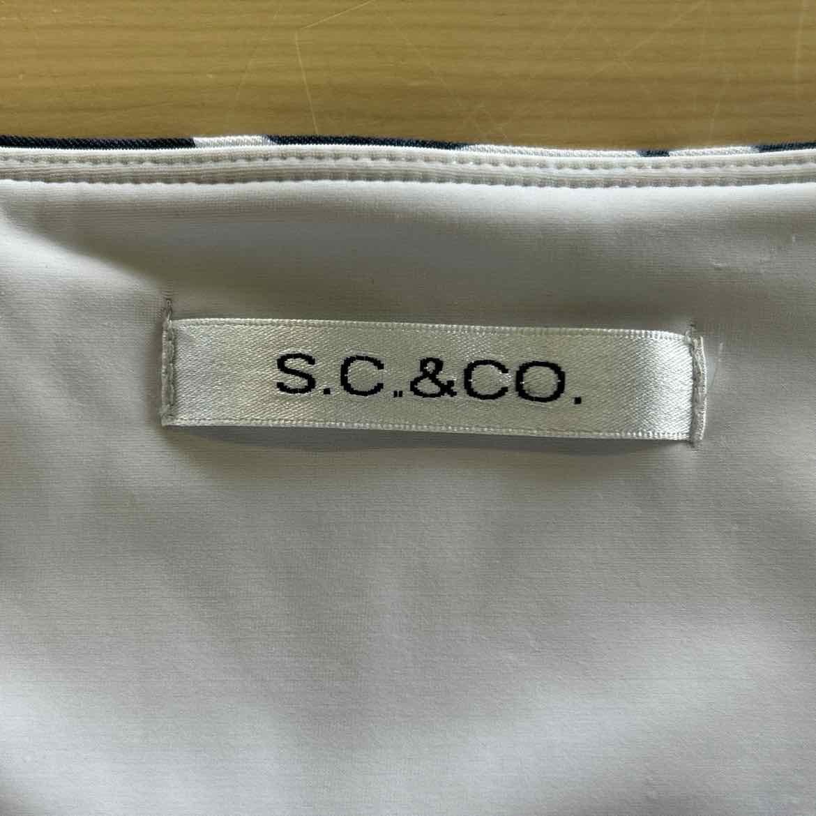 S.C. & Co. Size S Blue & White Preloved Skirt