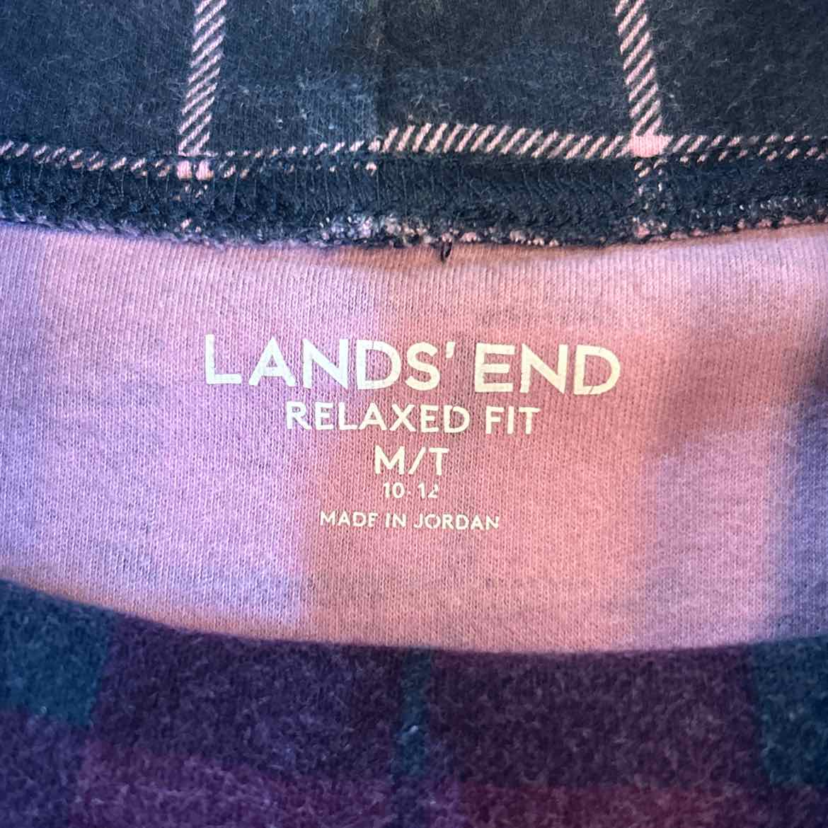 Lands End Size M Pink Purple Preloved Turtleneck
