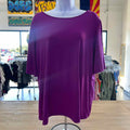 Susan Graver Size S Purple Polyester Spandex Preloved Blouse SS