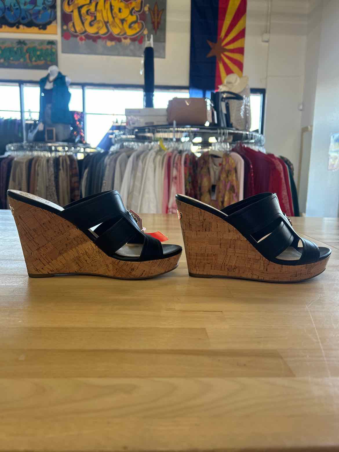 Guess Size 6 Silver Used Heels