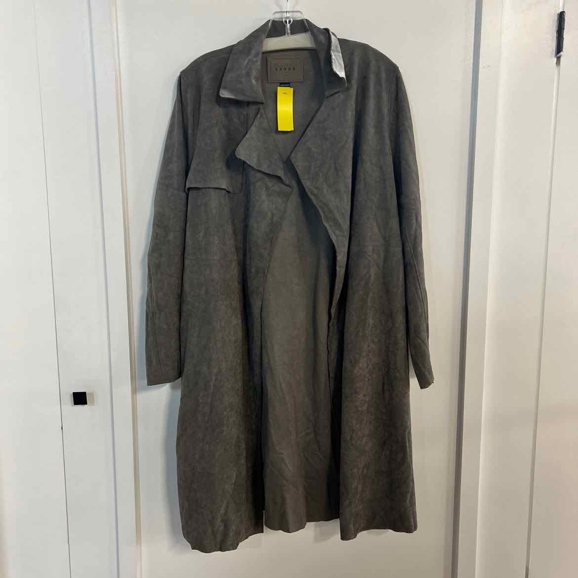 Blank NYC Size S Gray Suede Preloved Trenchcoat