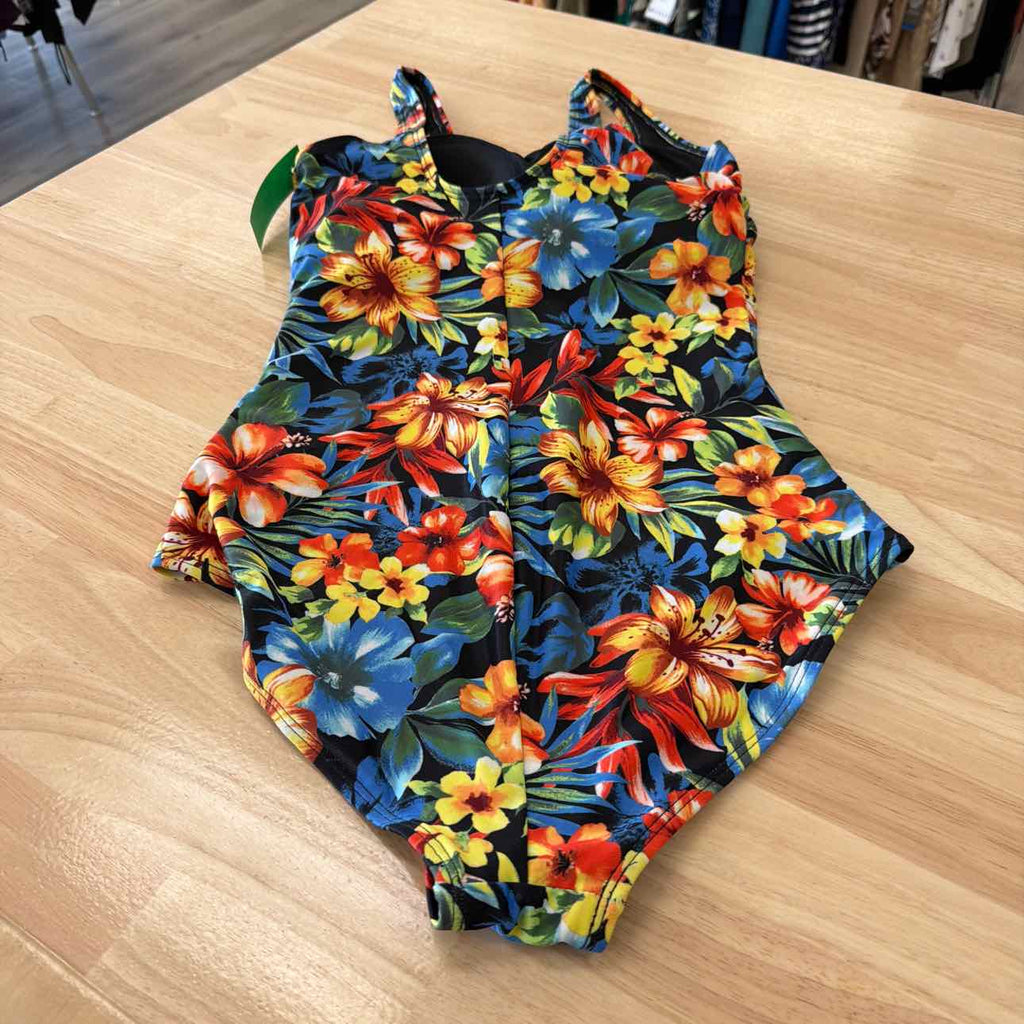 Aquamore Size 12 Multi-Bright New Swimsuit