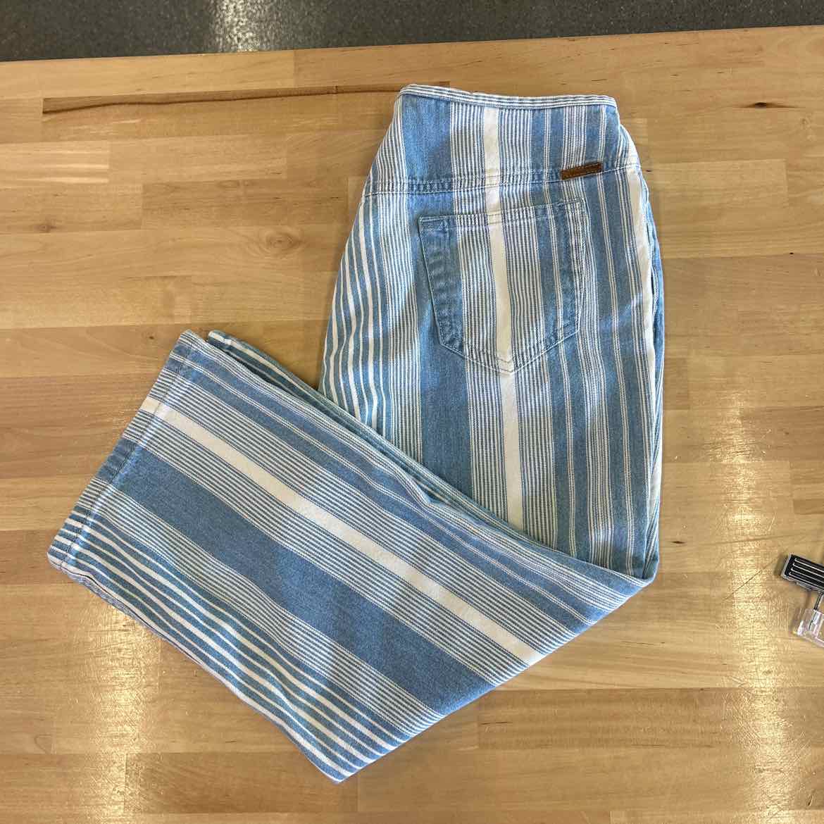 Liz Claiborne Size 10P Blue White Preloved Capris