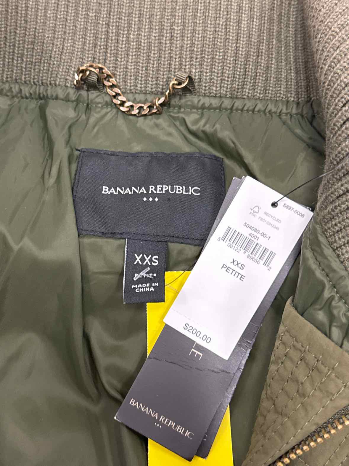 Banana Republic Size XXS Green textured New Jacket