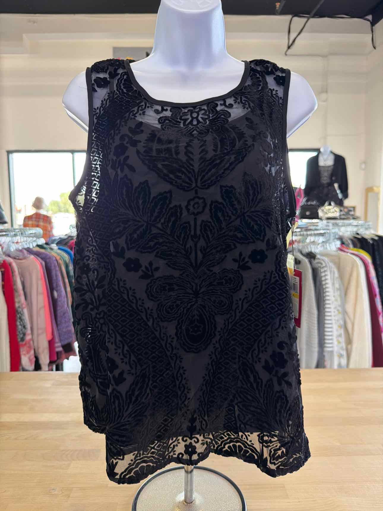 Vince Camuto Size M Black Sleeveless