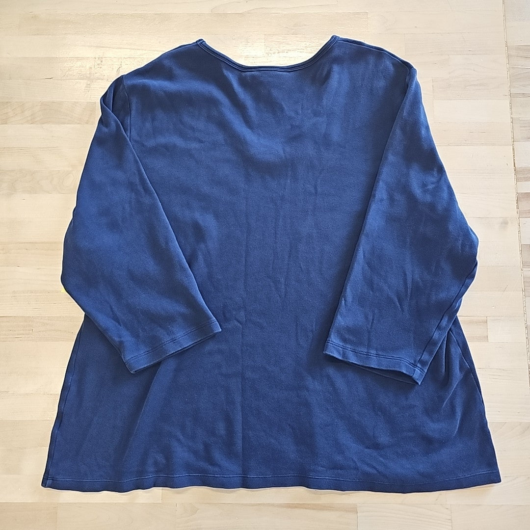 Karen Scott Size 2X Navy T-shirt