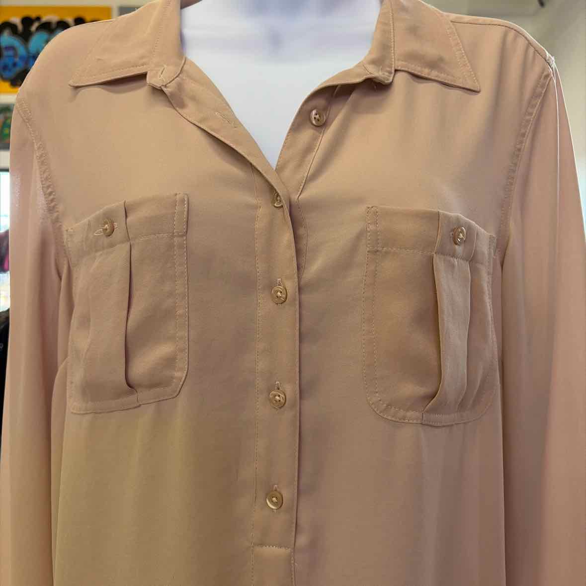 Loft Size M Tan Preloved Long Sleeve