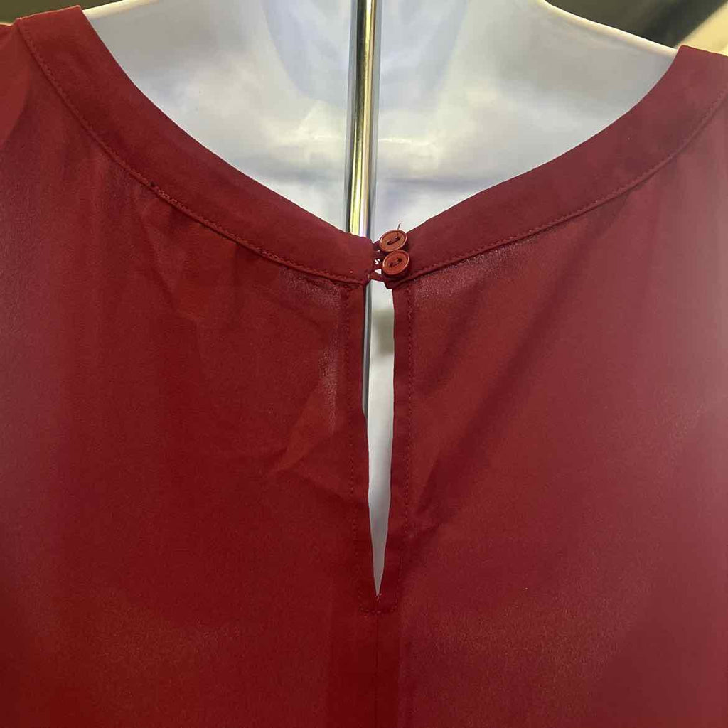 Sami & Jo Size XL Burgundy Polyester Preloved Sleeveless