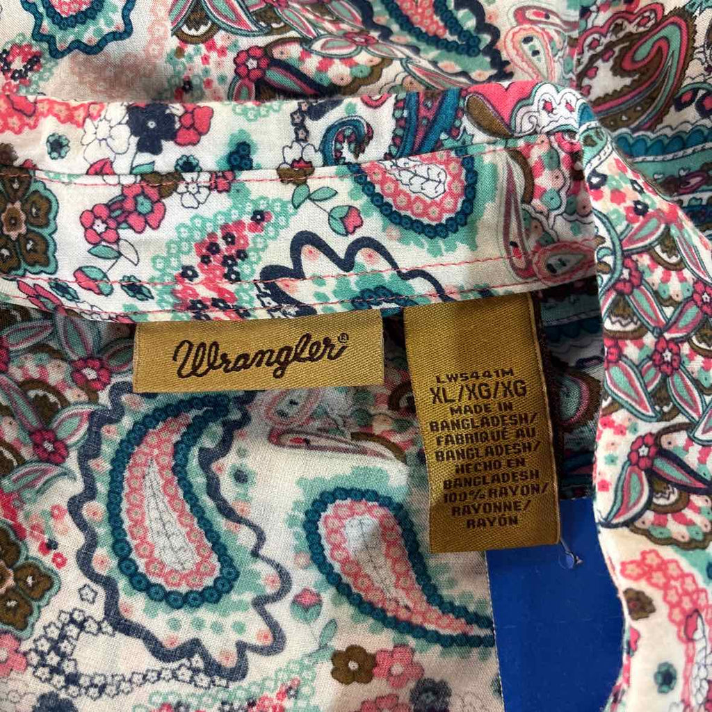 Wrangler Size XL Multi Color Preloved Blouse LS