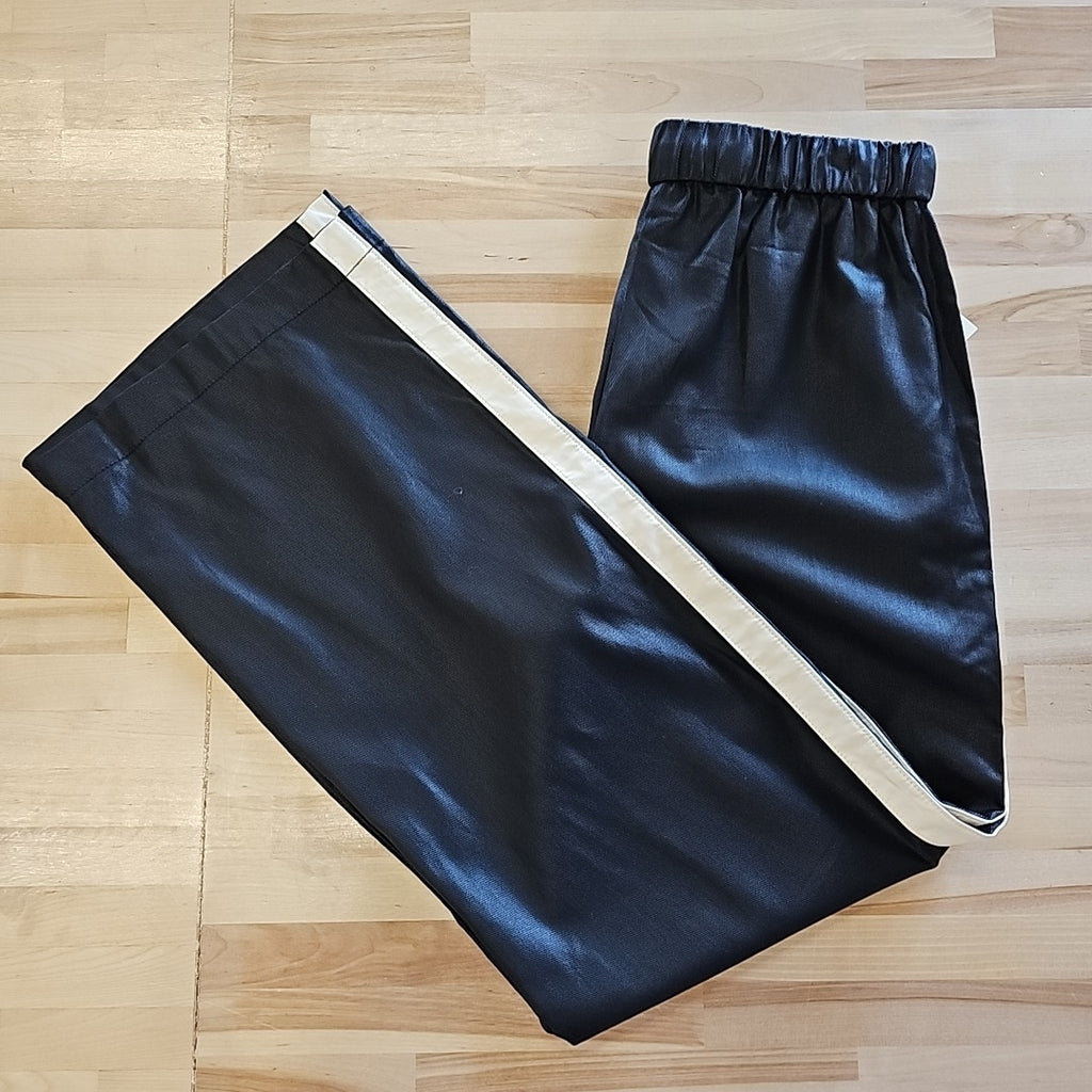 Sanctuary Womens High-Rise Coated Twill Black