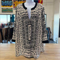 AntiliaFemme Size 2X BLACK & WHITE Used Blouse