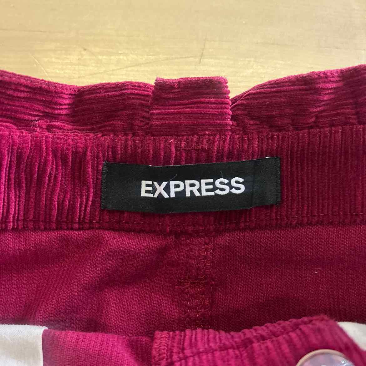 Express Size 4 Purple Corduroy Preloved Skirt