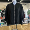 I Love Linen Size M Black Linen Preloved Jacket
