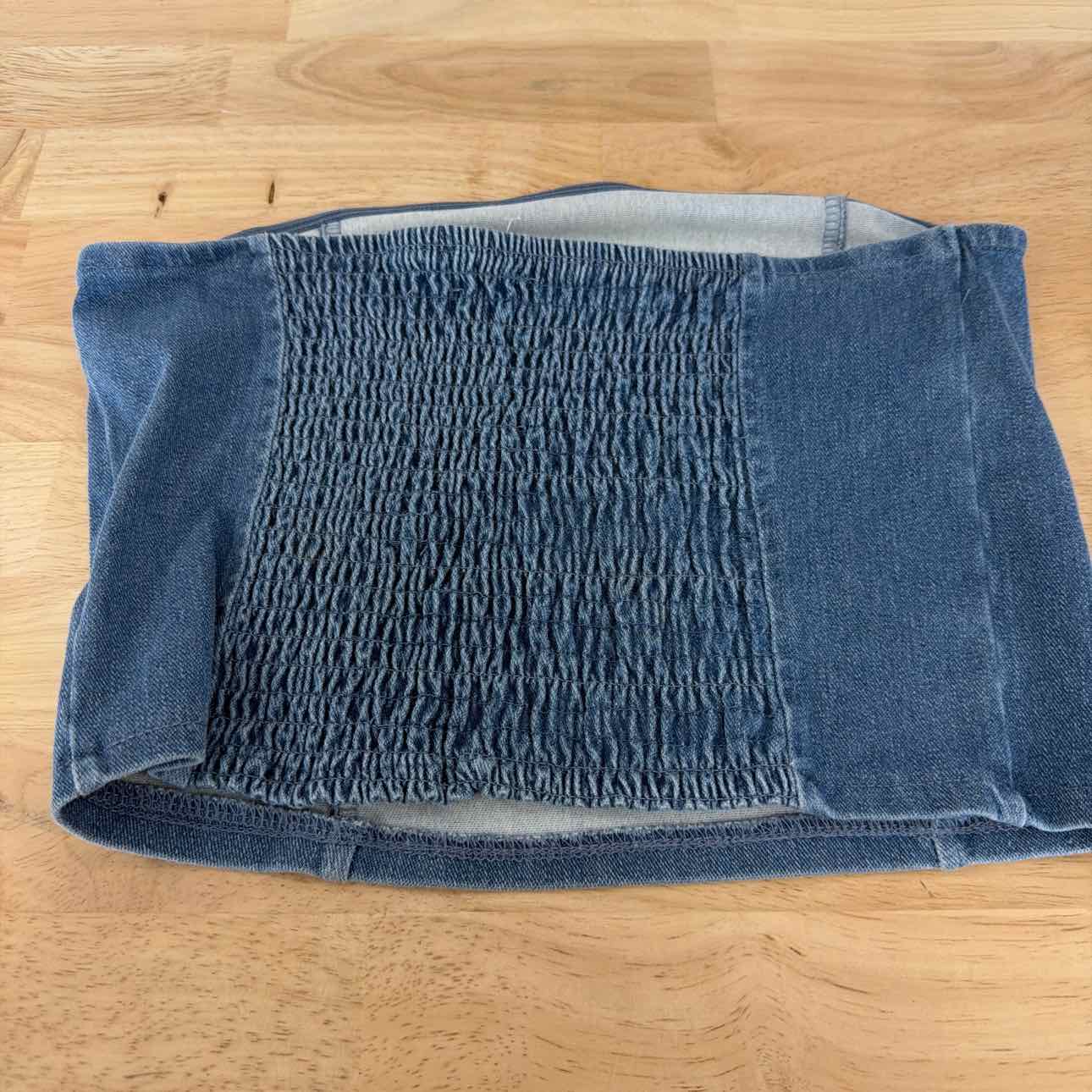 Madden Girl Size M Denim Tube Top - Medium Wash