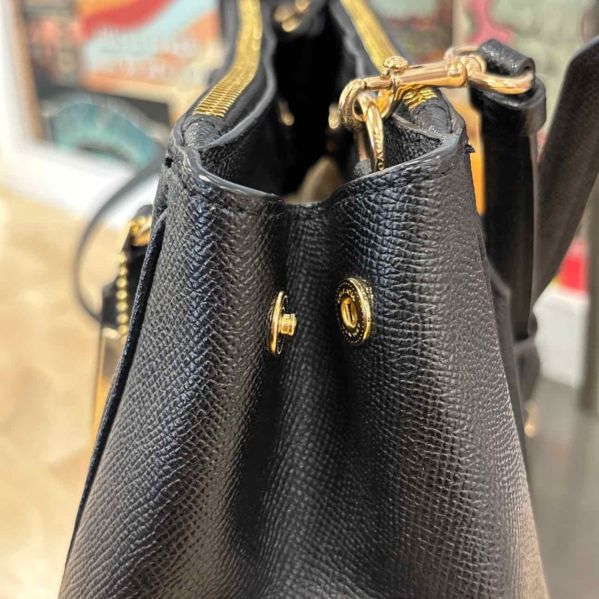 Coach Black satchel Purse