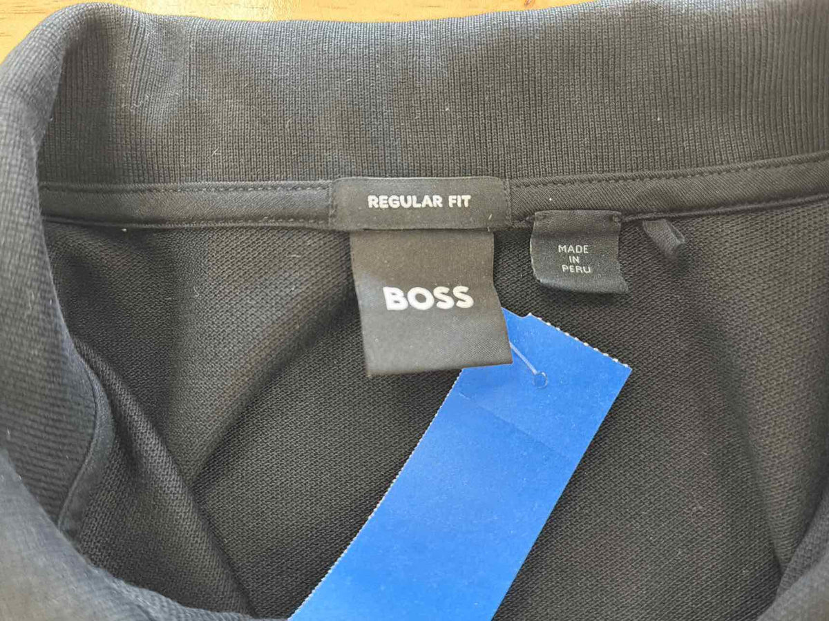 BOSS Size L Black New MENS Polo