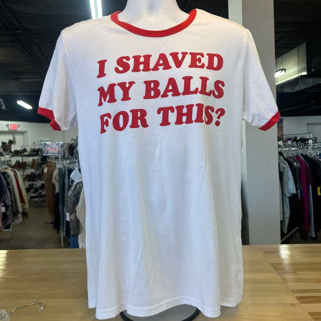 Size L White Preloved MENS T-shirt