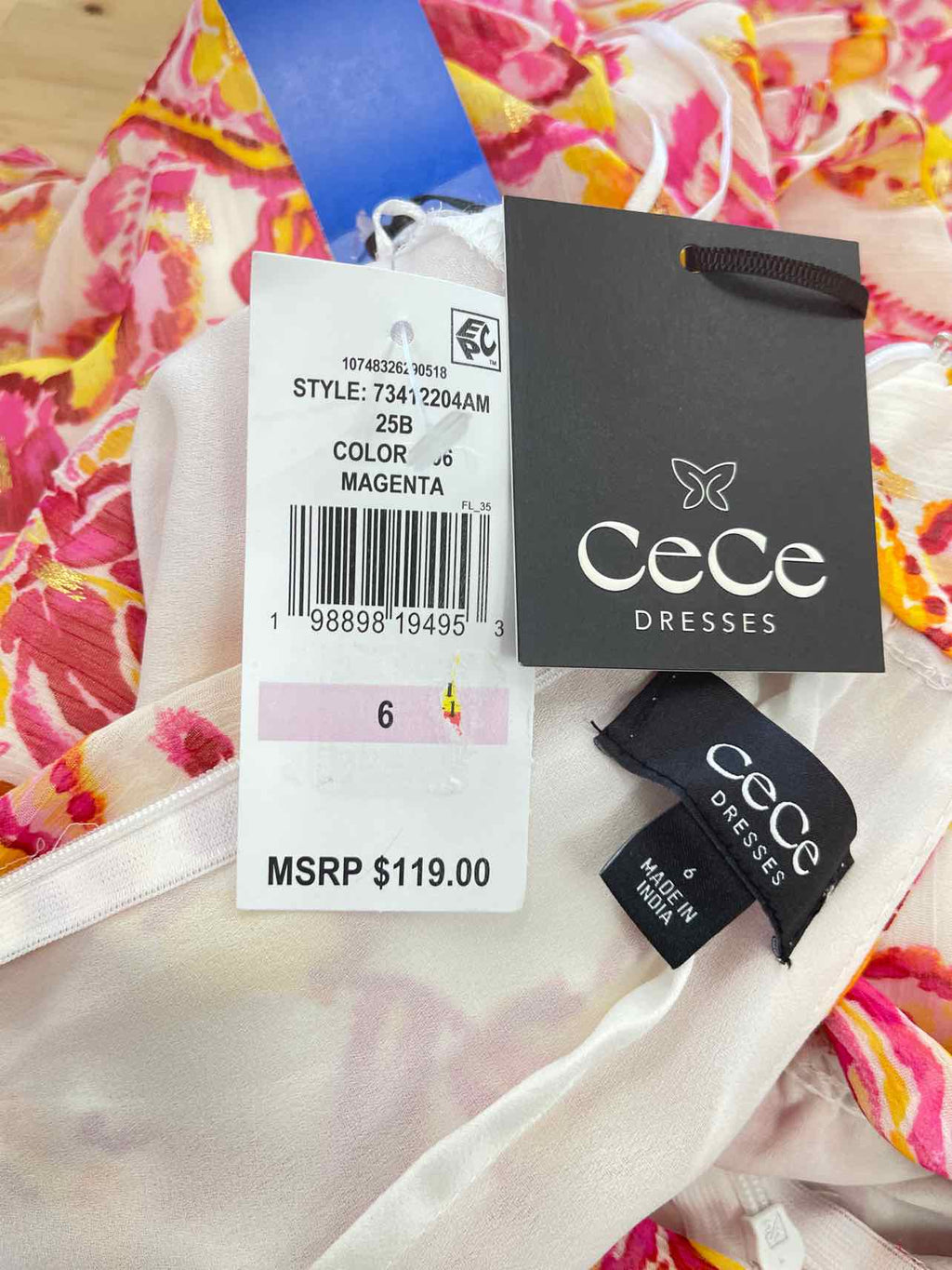 CeCe Size 6 Pink New Dress