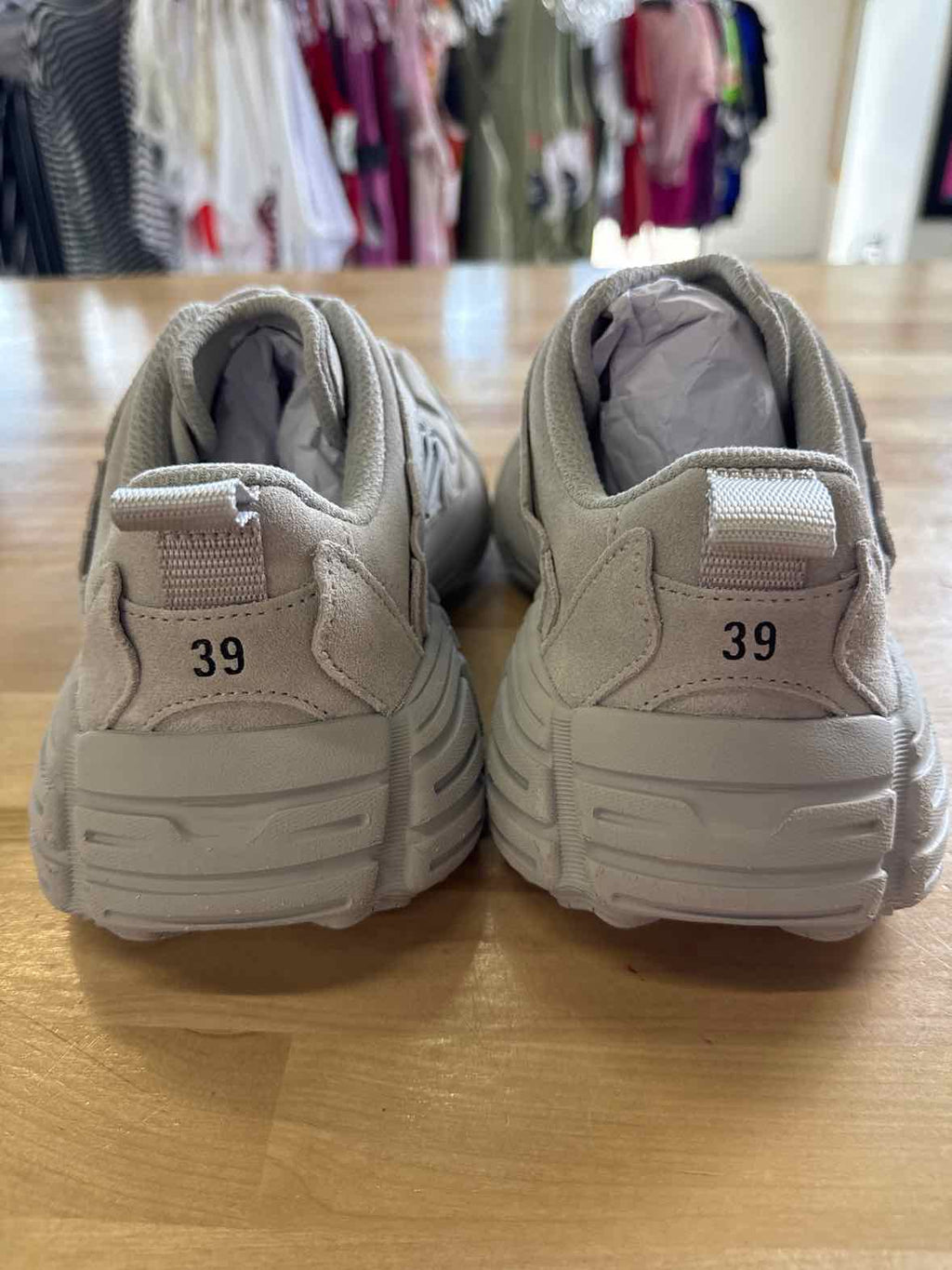 Balenciaga Women Size 39 Light Gray Monday Suede Sneakers NWT