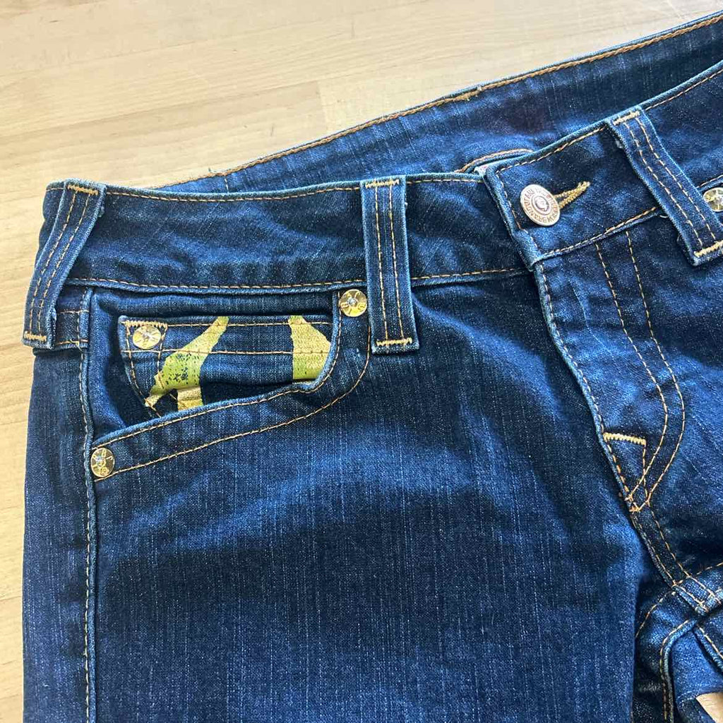 True Religion Size 31 Blue Denim Preloved Jeans