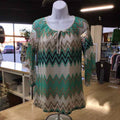 Tacera Size S green white Preloved Blouse LS