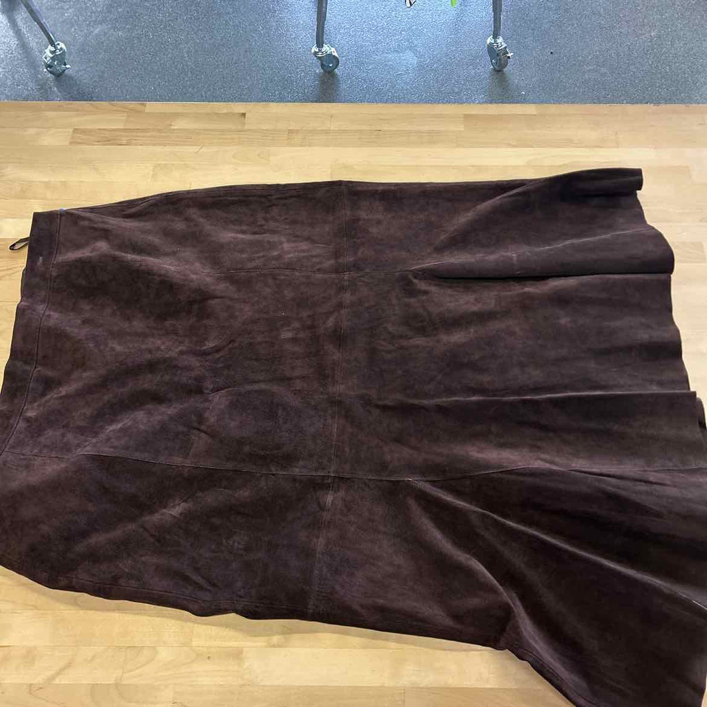 J.G.Hooked Size 20 Brown Leather Preloved Skirt