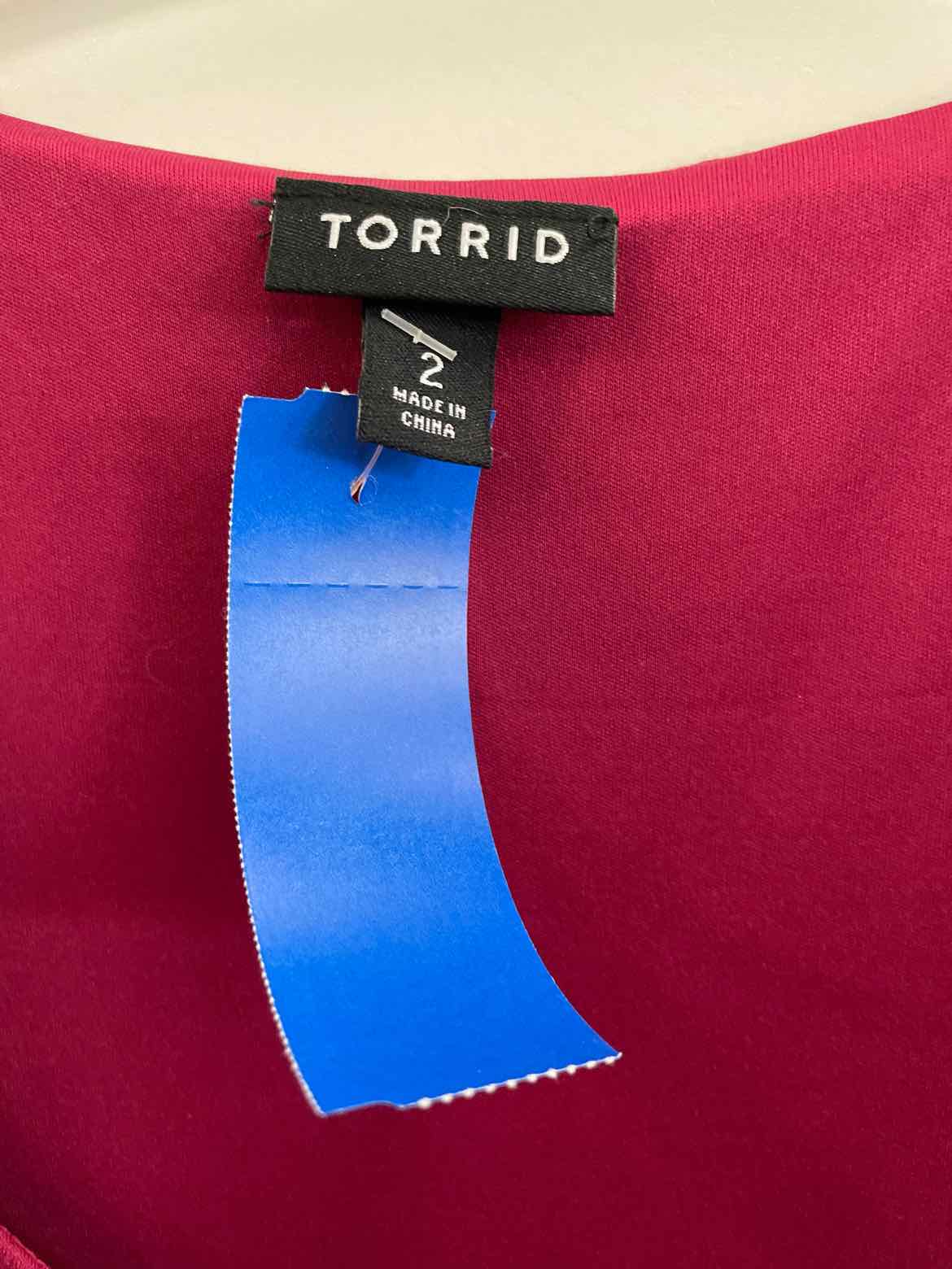 Torrid Size 2 Burgandy Dress