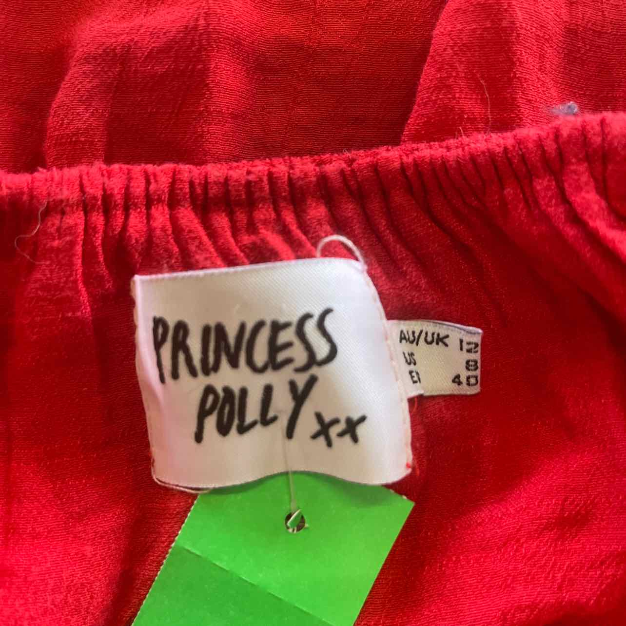 Princess Polly Size 6 Red Preloved Dress