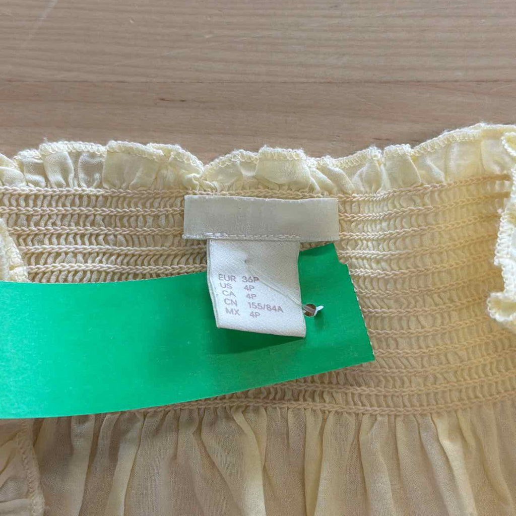 H&M Size 4 Yellow Preloved Blouse SS
