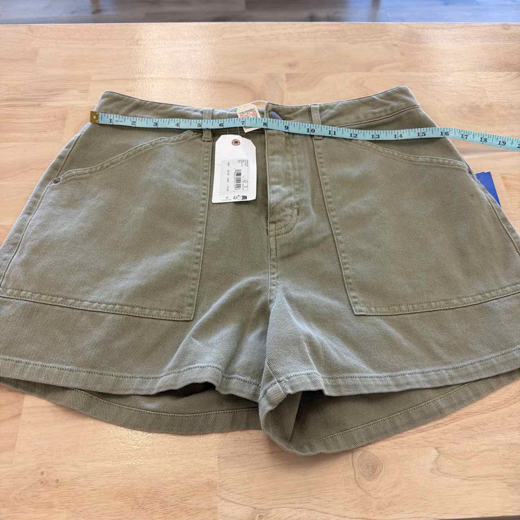 billabong Women Size 29 Green New Shorts  Leia Denim Carpenter Shorts - Army
