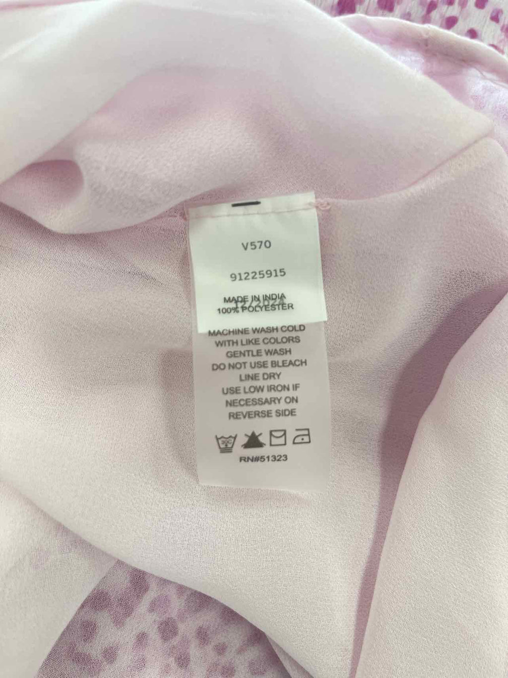 Vince Camuto Size L Printed Flutter-Sleeve Handkerchief Dress - Violet Blush