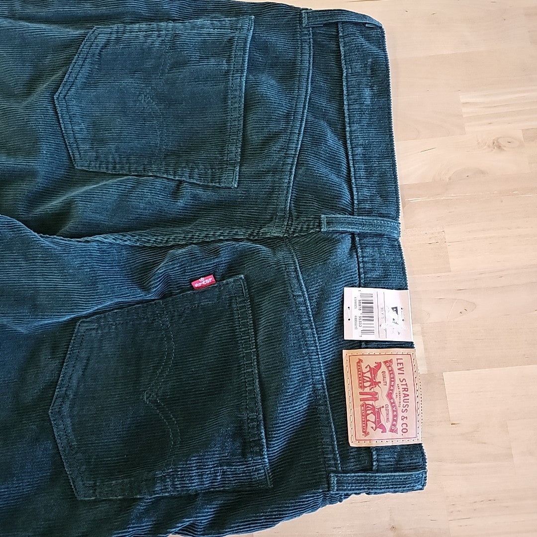 Levi's Size 10 Mid Rise 94 Baggy Corduroy Jeans - Darkest Spruce