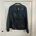 ANA Size XL Black Leather Preloved Jacket