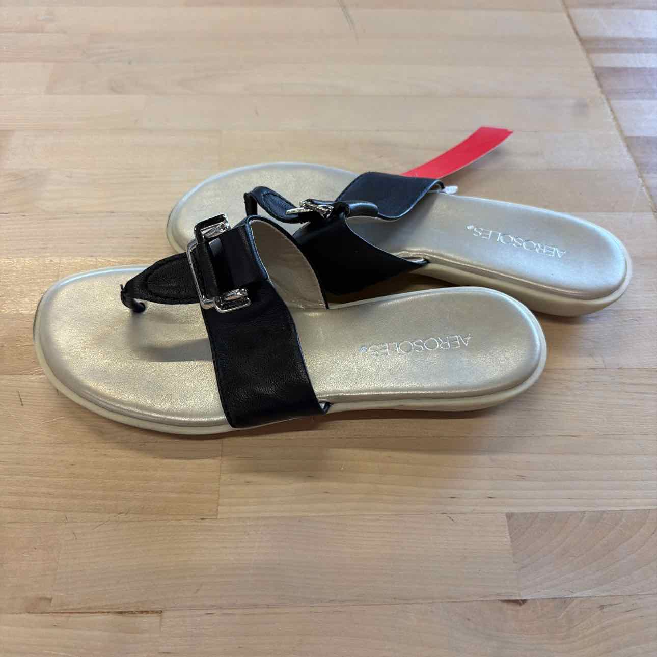 Aerosoles Size 7.5 Black Used Sandals