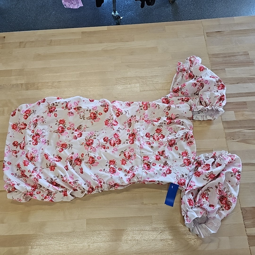 Boture Size S Pink Print Dress