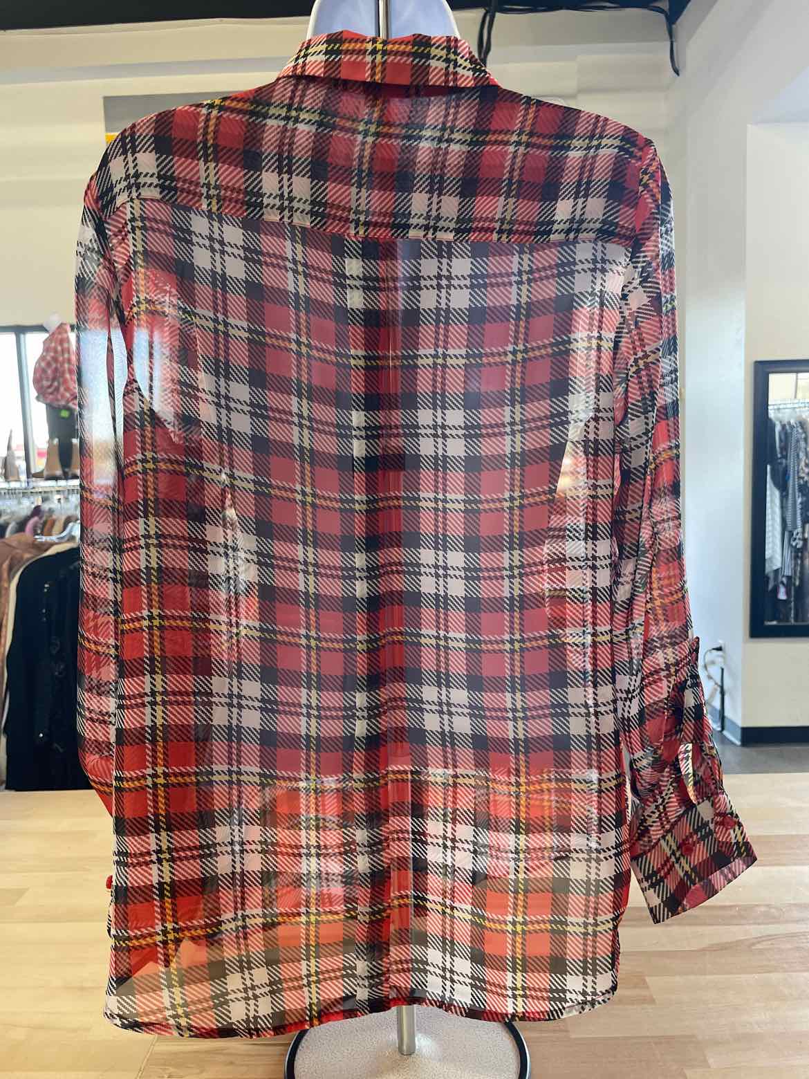 The Limited Size M Orange Button Down Shirt