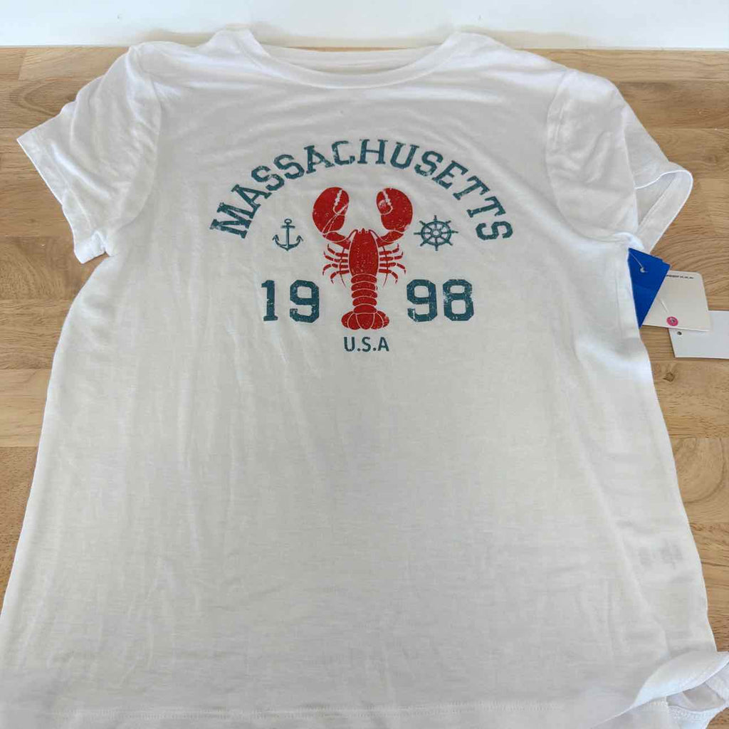 Rebellious One Size M Lobster Graphic T-Shirt - White Lobster