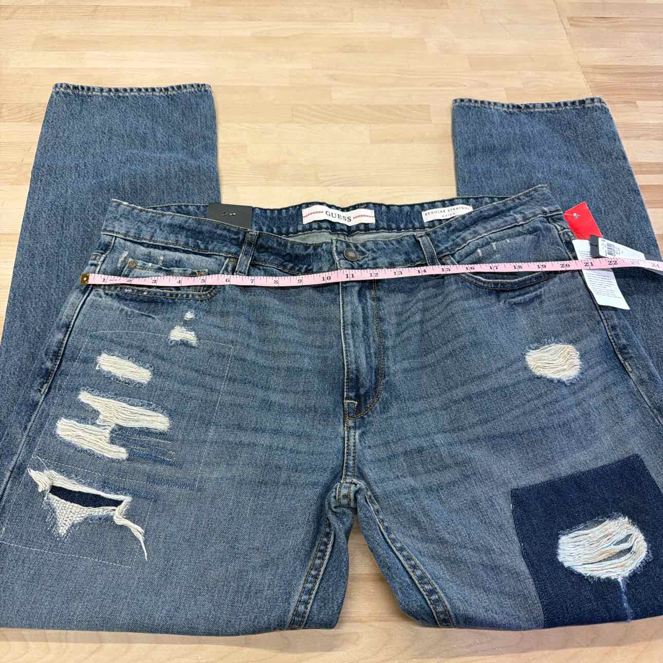Guess Size 38x32 Blue Denim New Jeans