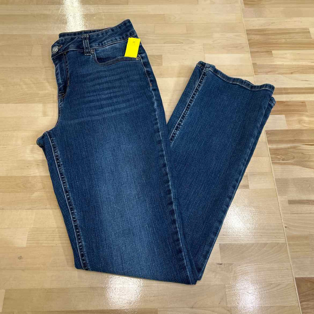 Maurices Size 10 Blue & Aqua Print Denim Preloved Jeans