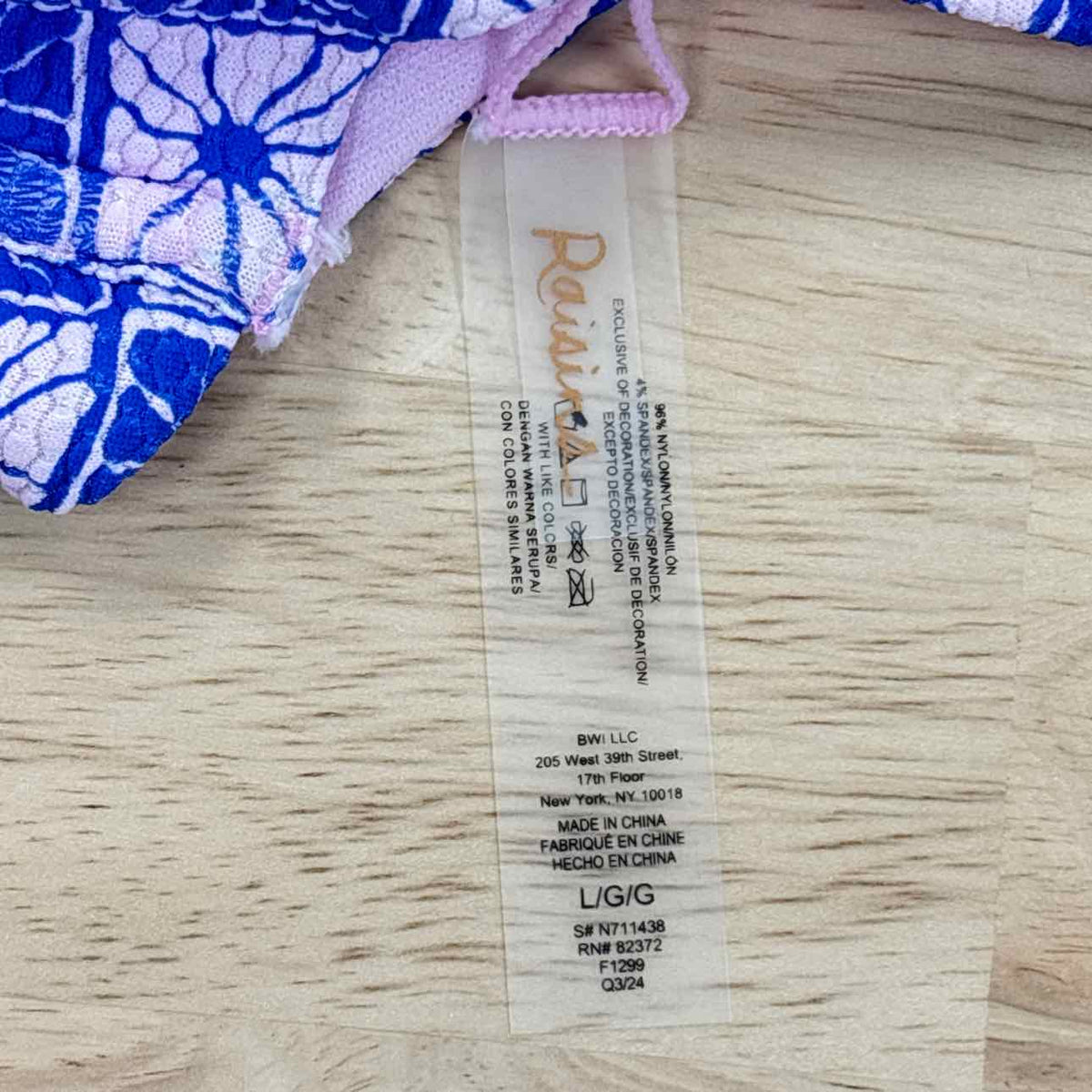 Raisins Size L Juniors Full Moon Bikini Top Bottoms