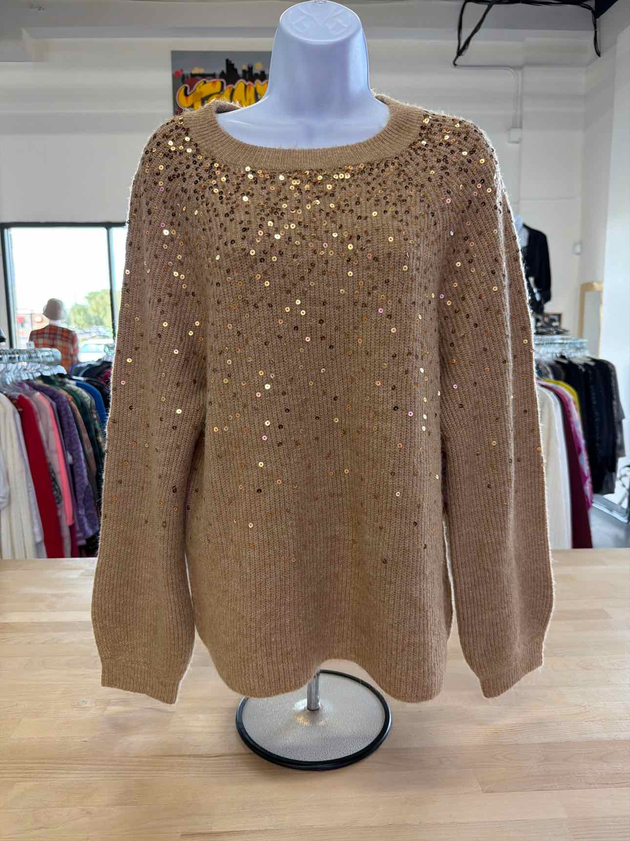 Vince Camuto Size S Beige Sweater