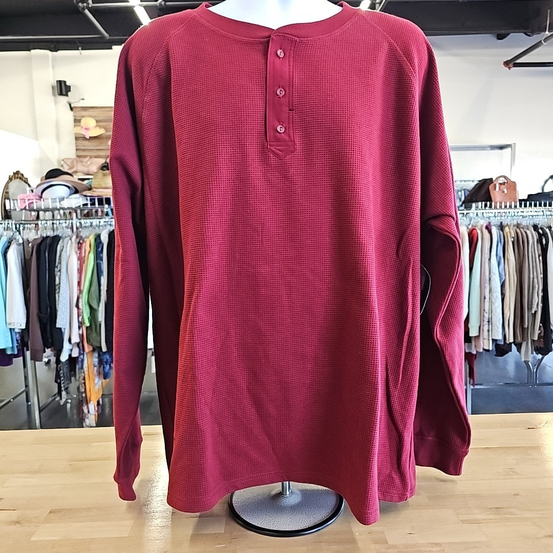Bass Outdoor Mens Performance Thermal Henley Shirt