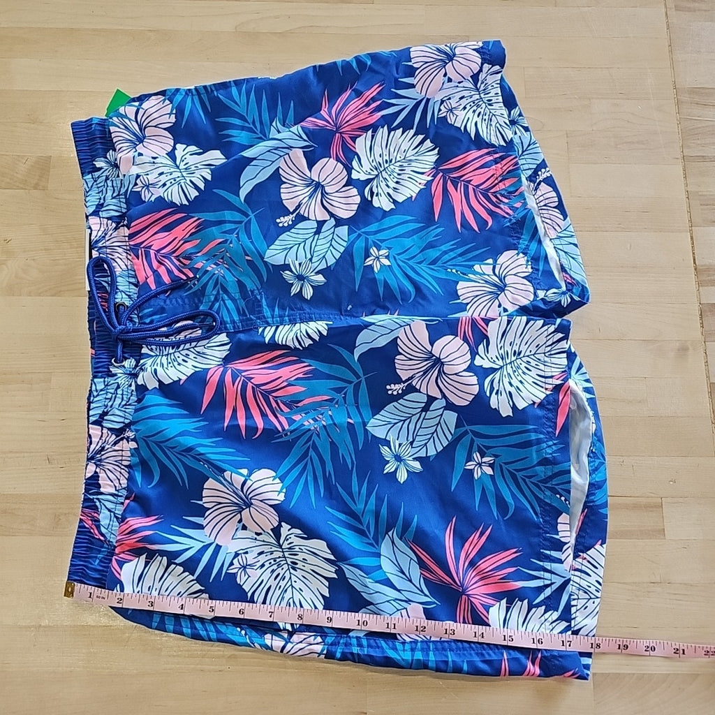 Club Room Men's Hibiscus Floral Print 7" Swim Trunks