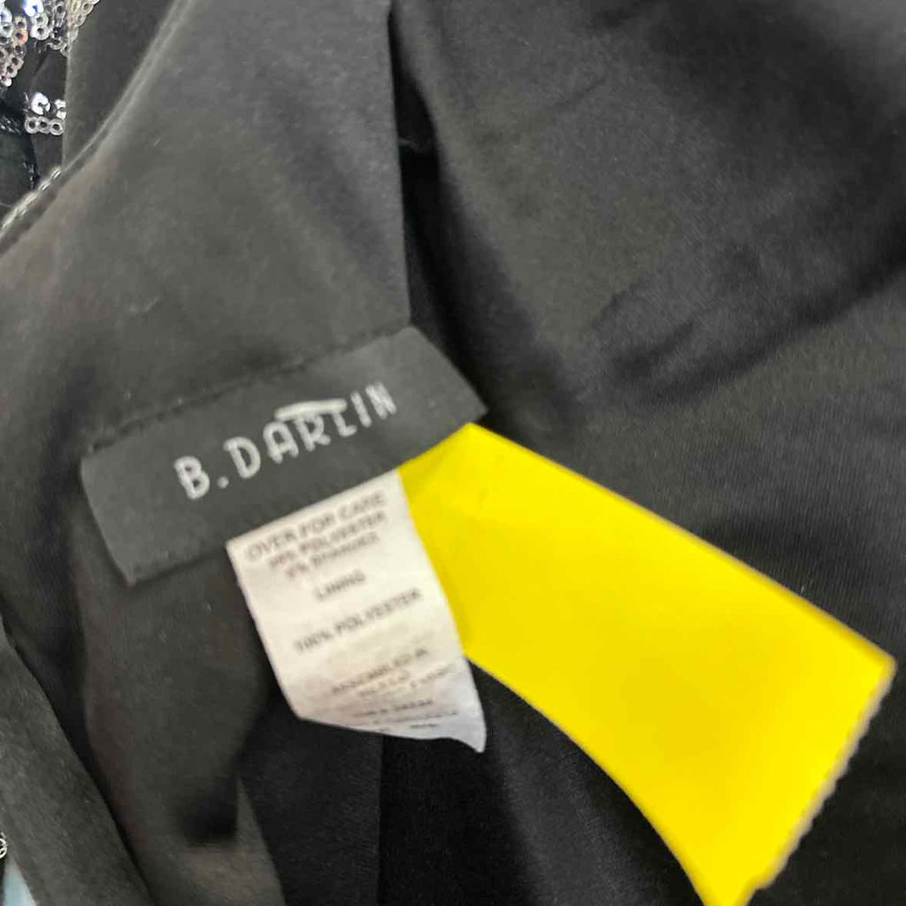 B Darlin Size 5/6 Black & Silver Dress